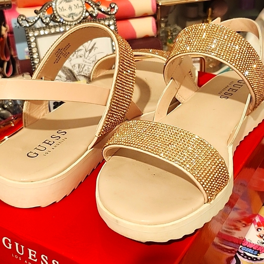 Guess gold sandals